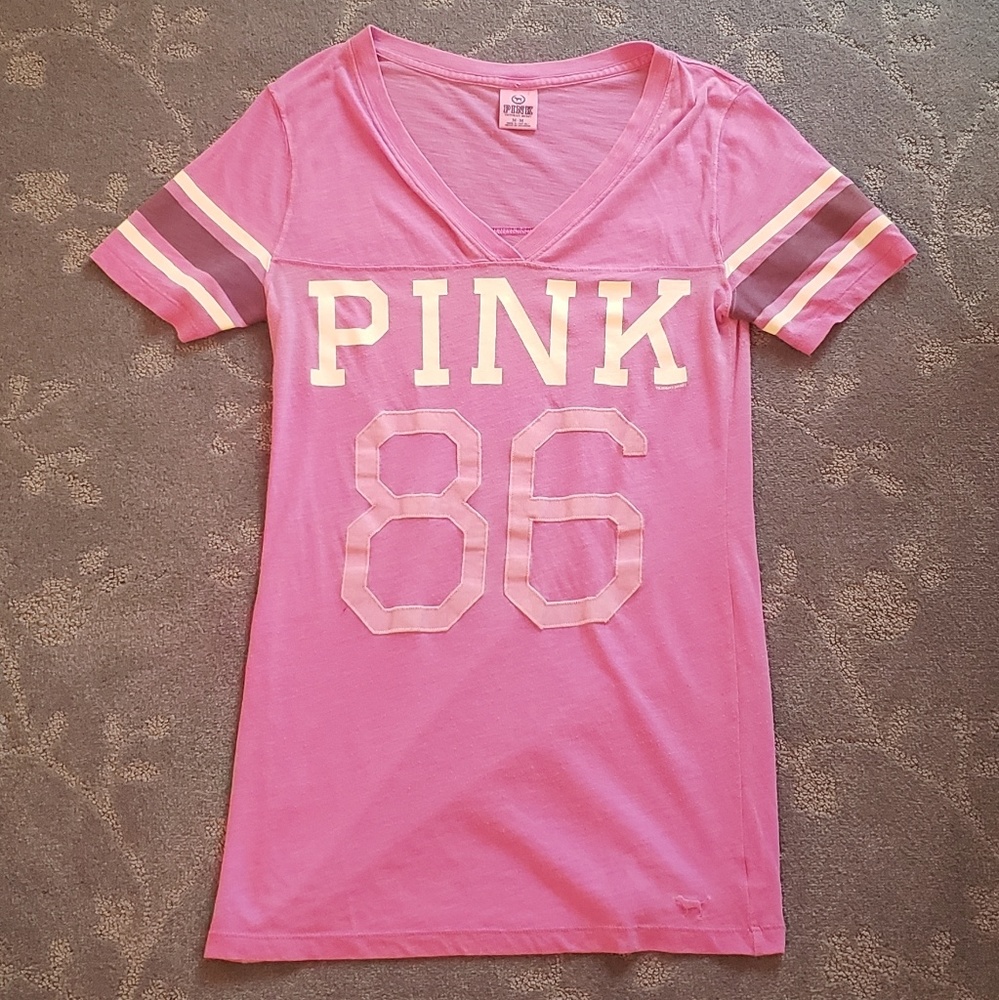PINK V Neck Tee